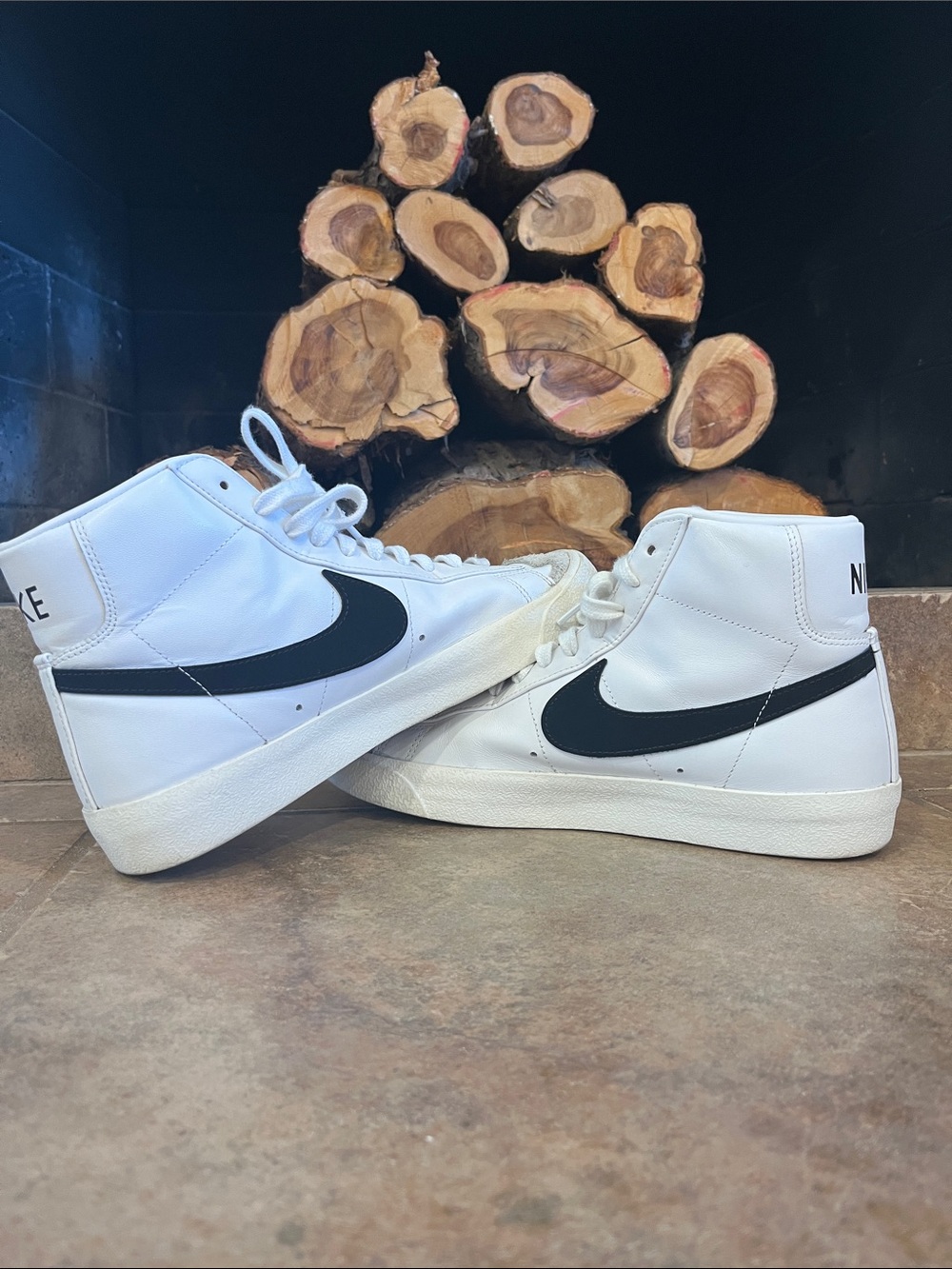 Black & White Nike Blazers Mid โ77 - Womenโs US 9.5